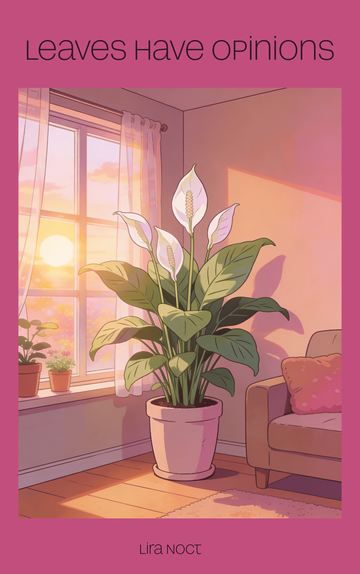 Leaves Have Opinions by Lira Noct. A cozy fantasy short story featuring houseplants with a lot to say.